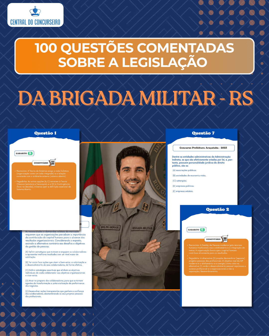 200 QUESTÕES COMENTADAS BRIGADA MILITAR 