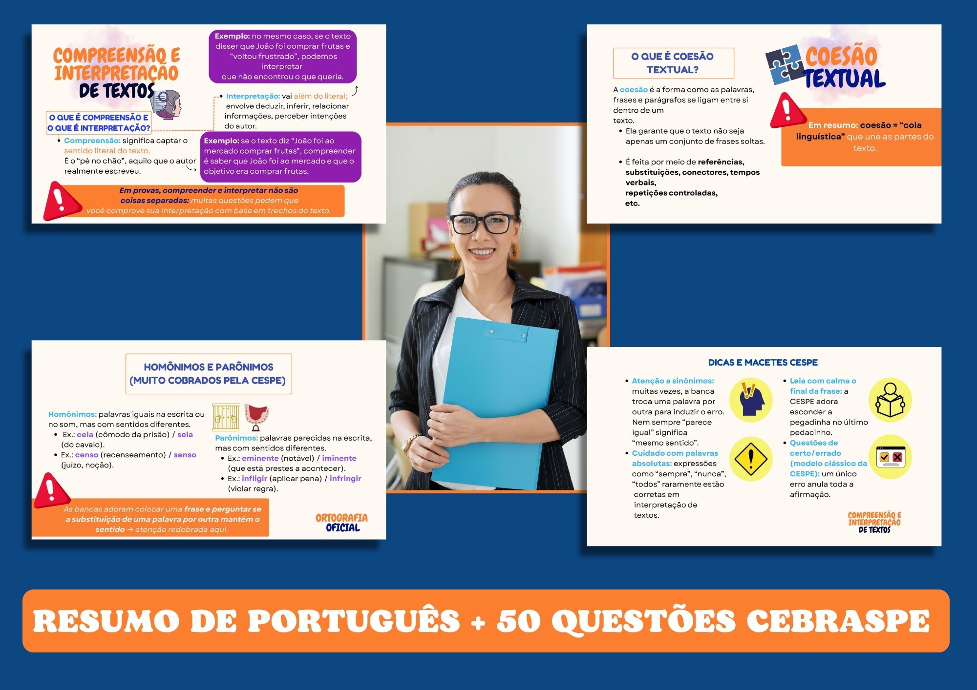 Resumo Português + 50 Questões CEBRASPE