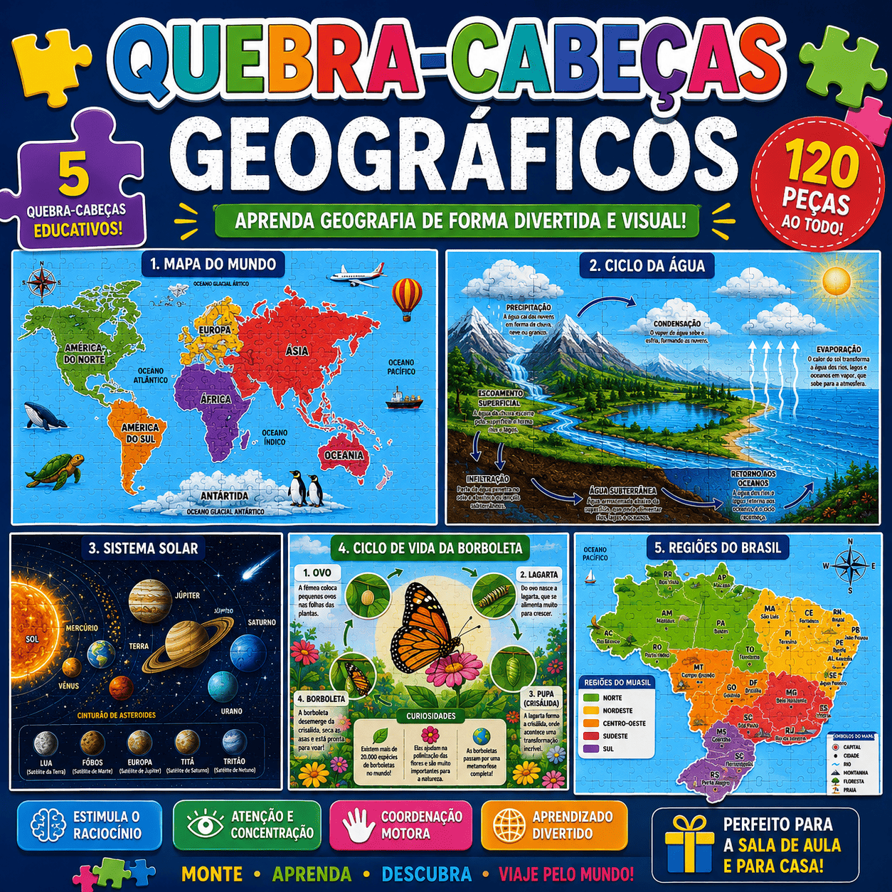 QUEBRA CABEÇA - GEOGRAFIA