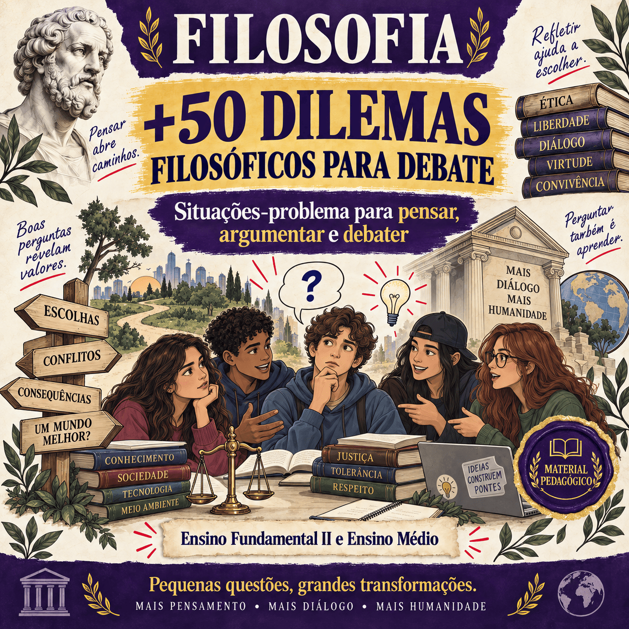 +50 Dilemas Filosóficos para Debate