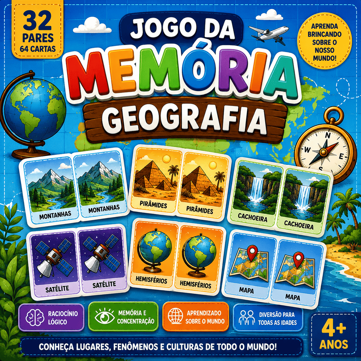 JOGO DA MEMÓRIA DE GEOGRAFIA