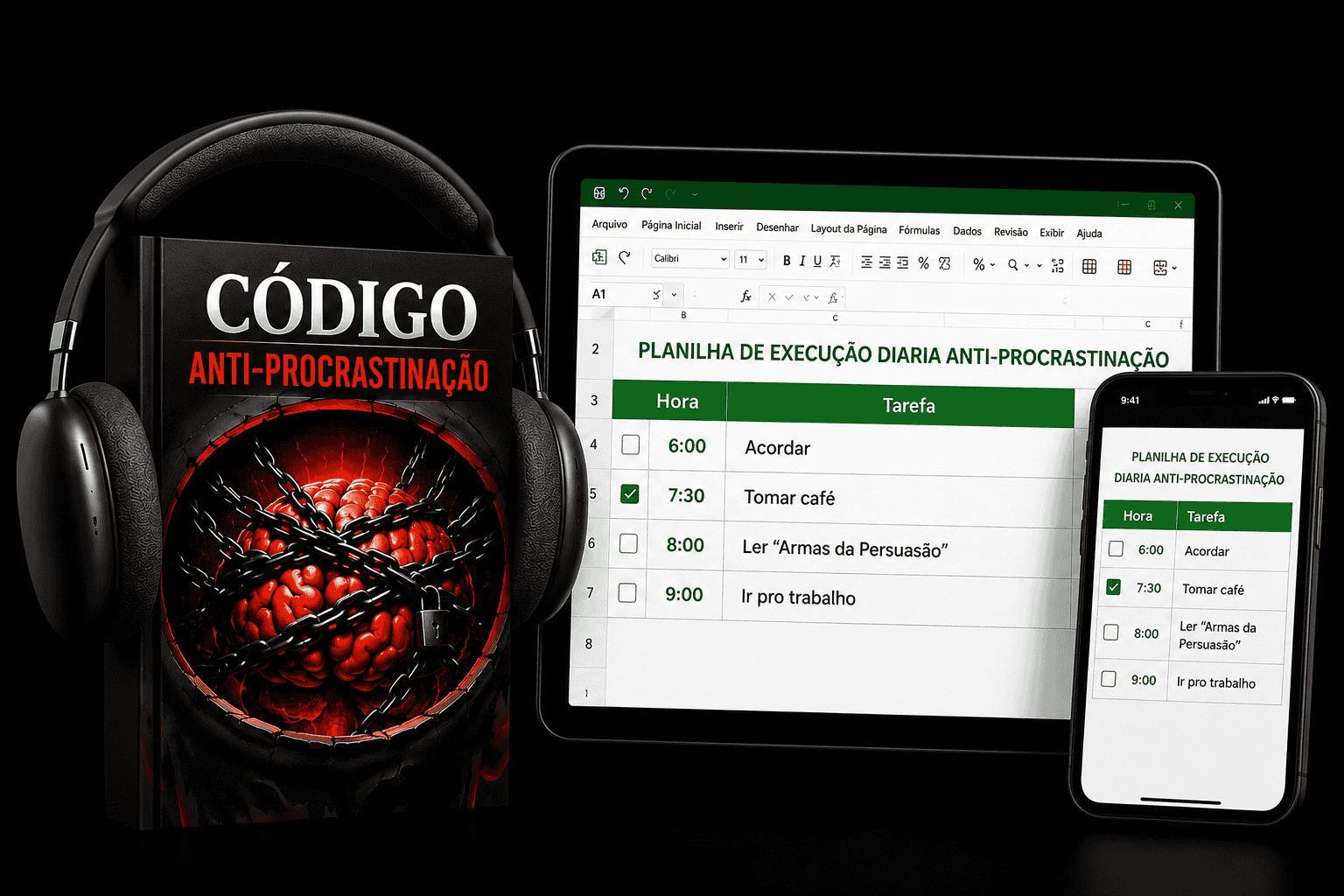 Combo Audiobook + Planilha de exeecução