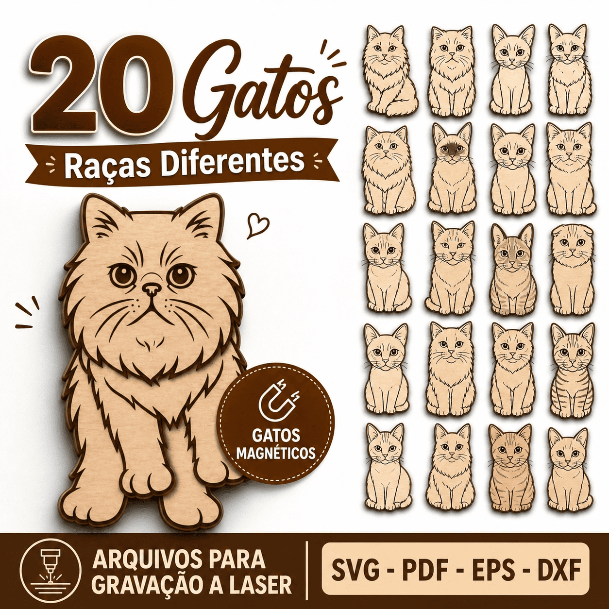 20 Imãs de Gatos 