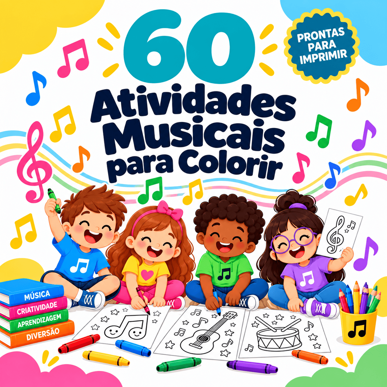 60 Atividades Musicais para Colorir