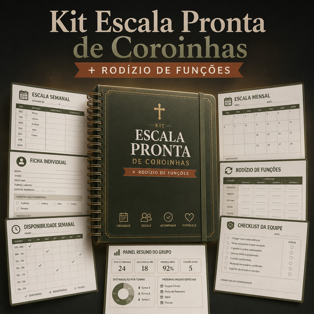 Kit Escala Pronta de Coroinhas + Rodízio