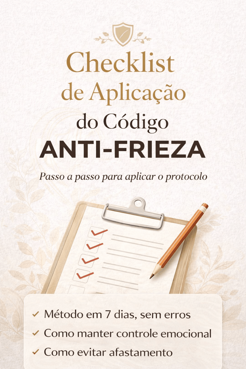 CHECKLIST DE APLICAÇÃO DO CÓDIGO