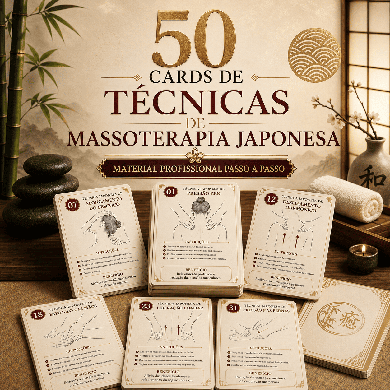 50 Cards de Massoterapia Japonesa