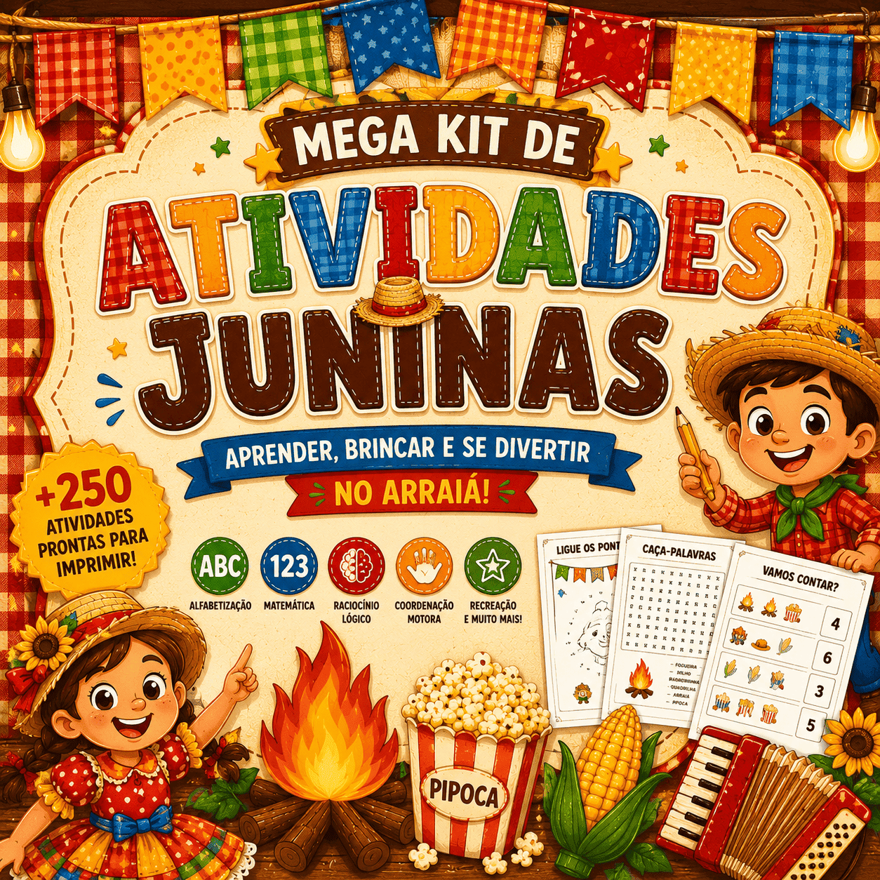 Mega Kit de Atividades Juninas ✏️