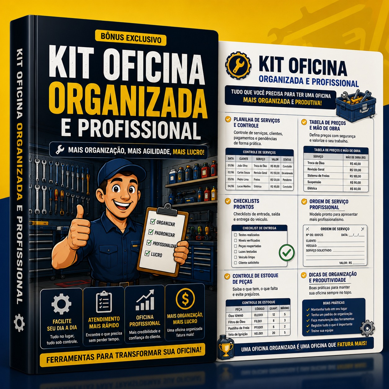 Kit Oficina Organizada e Profissional