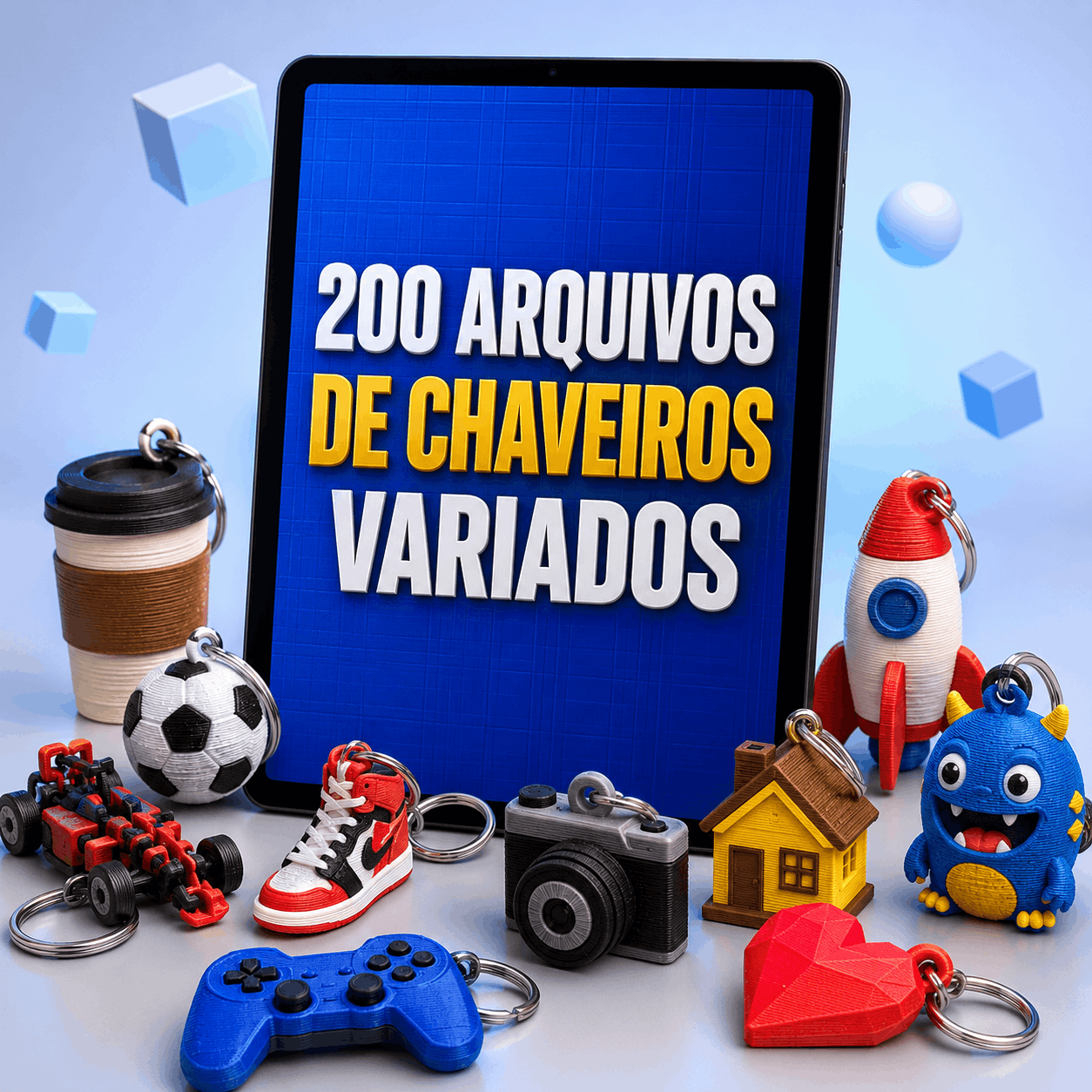 200 Arquivos de Chaveiros Variados