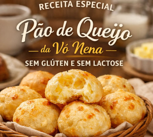 Pão de Queijo sem Glúten e sem Lactose