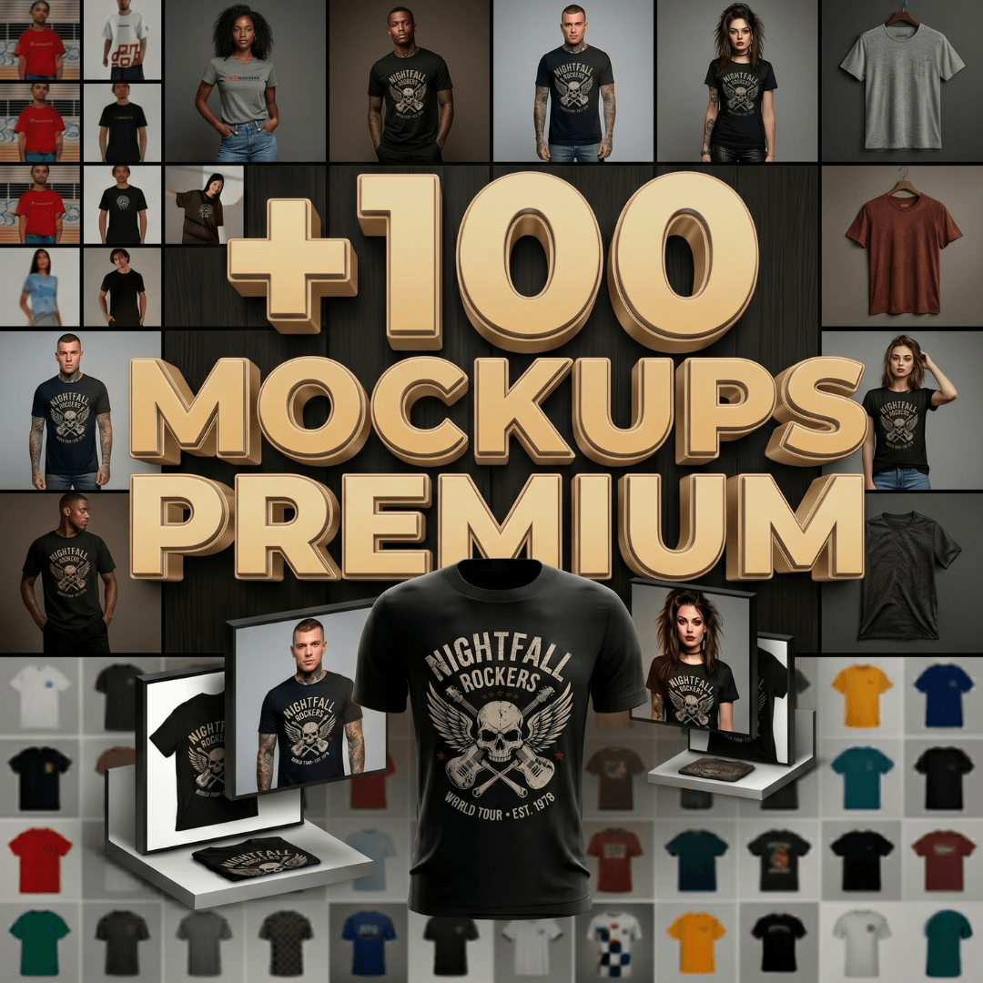 👕+100 Mockups Premium De Camisetas