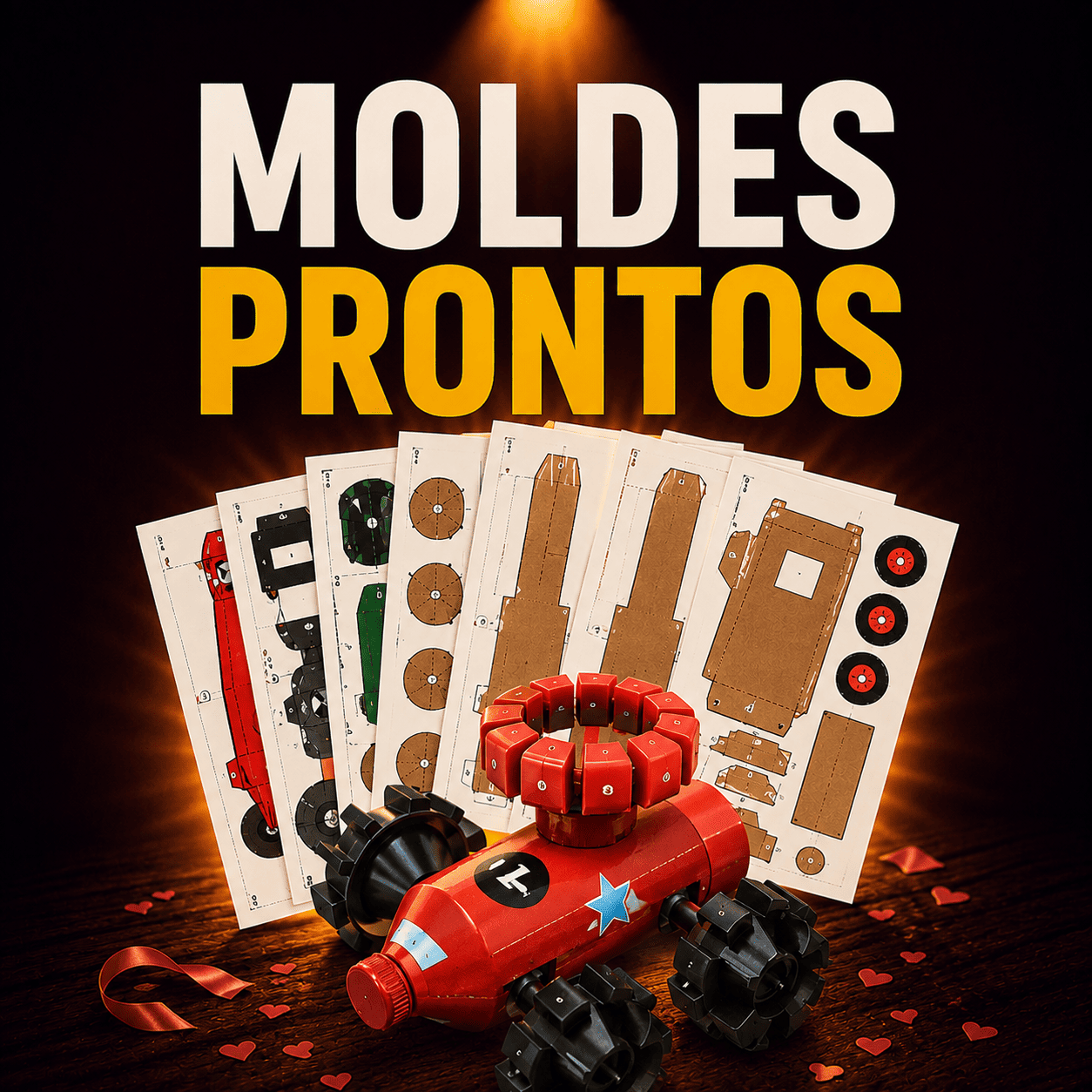 Carrinhos com Moldes Prontos