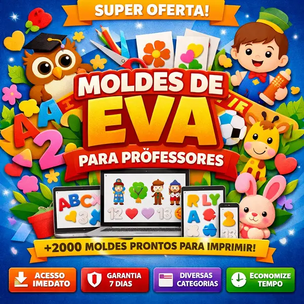 Moldes EVA Prontos para Imprimir e Usar