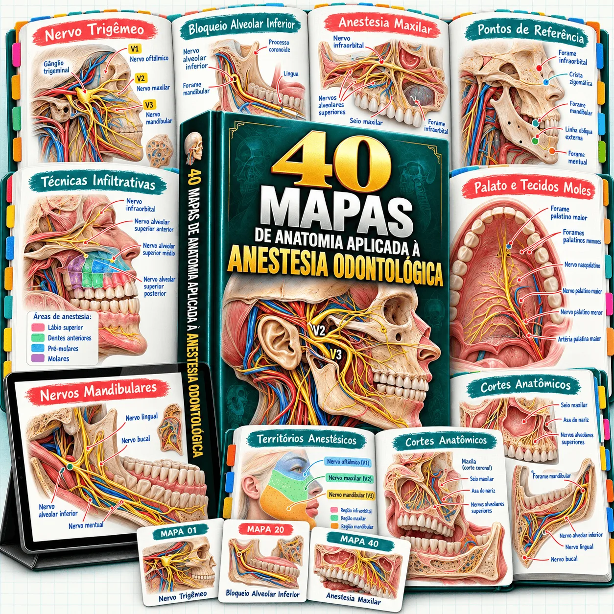 40 Mapas de Anat. Anestesia Odontológica