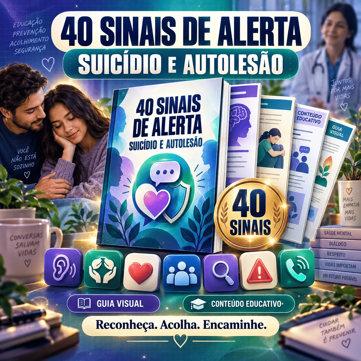 40 Sinais de Alerta:Suicídio e Autolesao