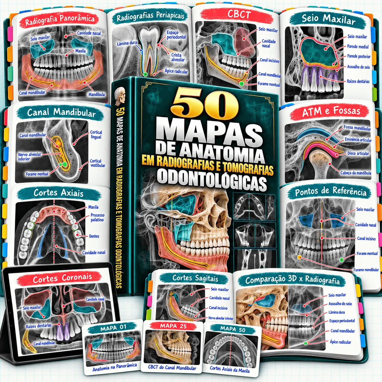 50 Mapas: Radiografias e TC Odontológica