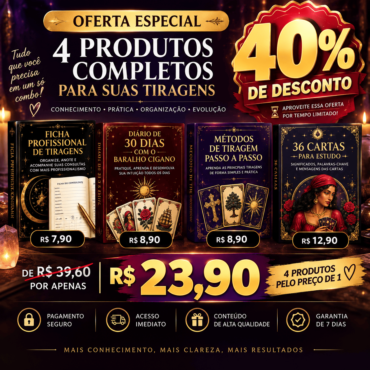 Os 4 Materiais com Desconto 