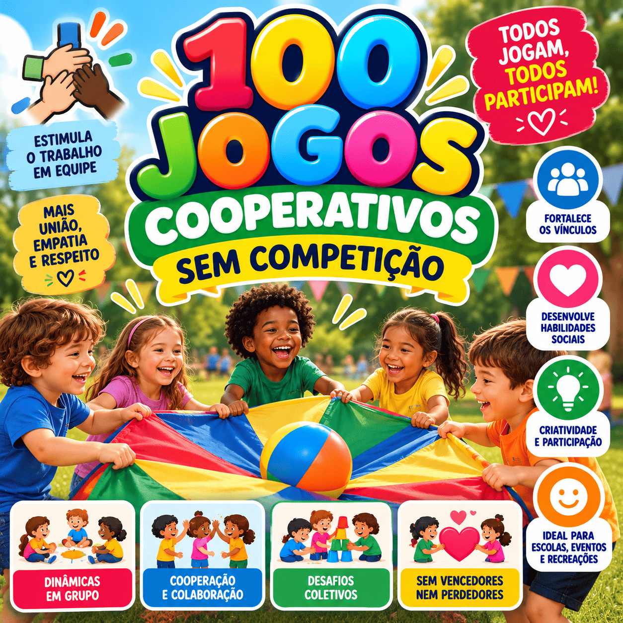 100 Jogos Cooperativos Sem Competição