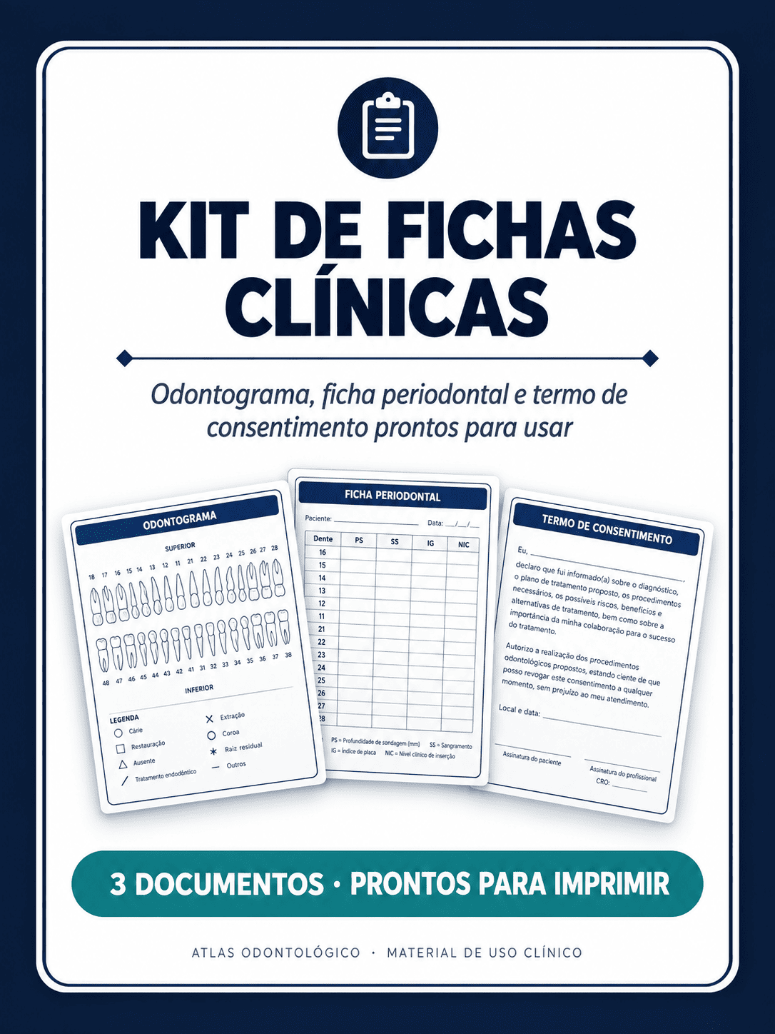 Kit de Fichas Clínicas Completas