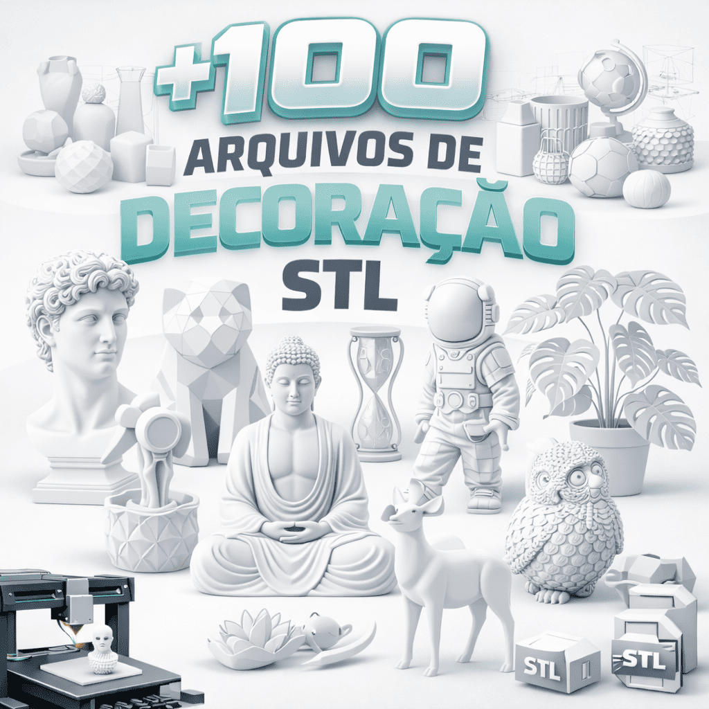 +100 ARQUIVOS FAMOSOS DE DECORAÇÃO STL