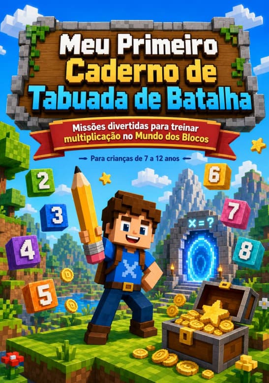 Batalha da Tabuada no Mundo dos Blocos