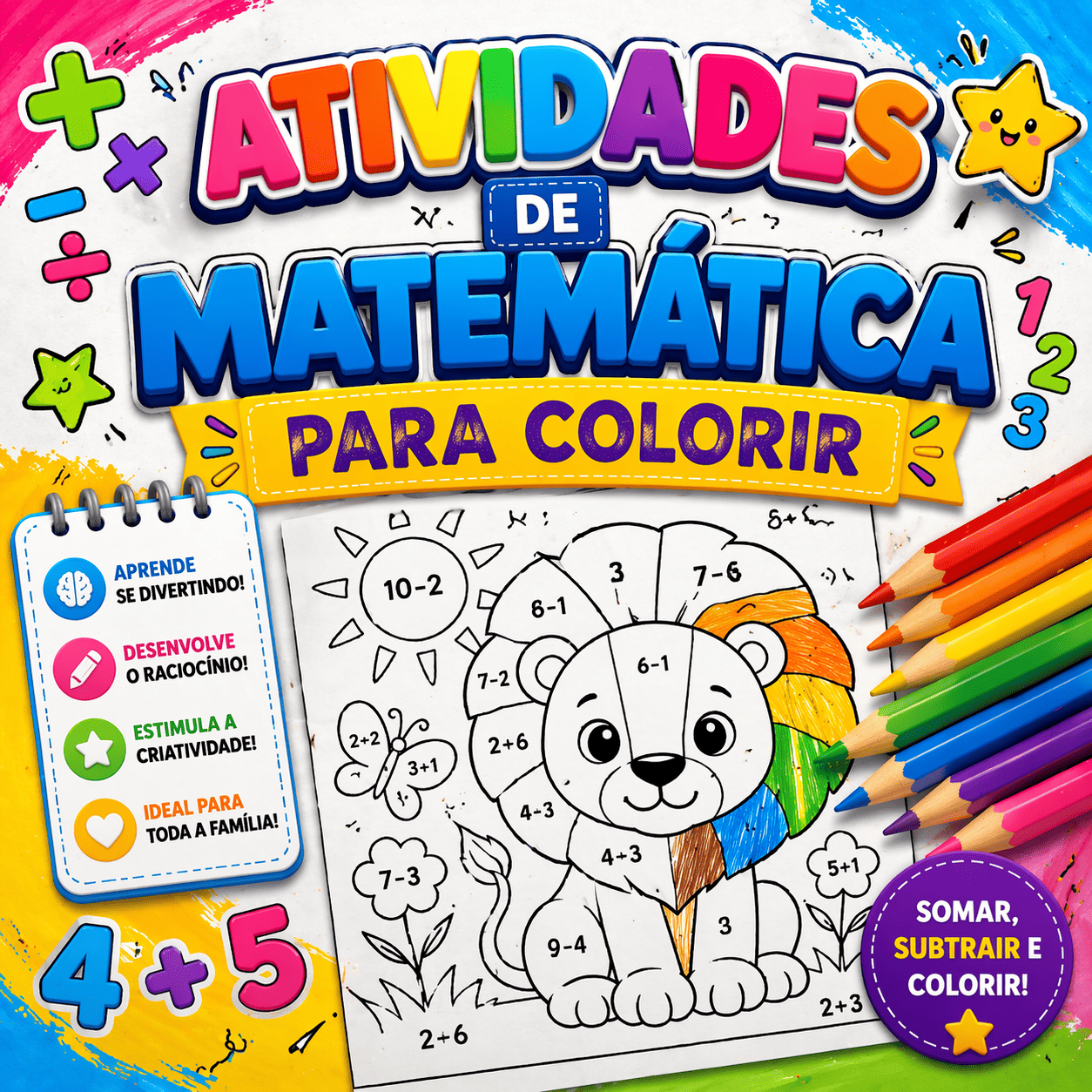 Kit Atividades Matemáticas para colorir