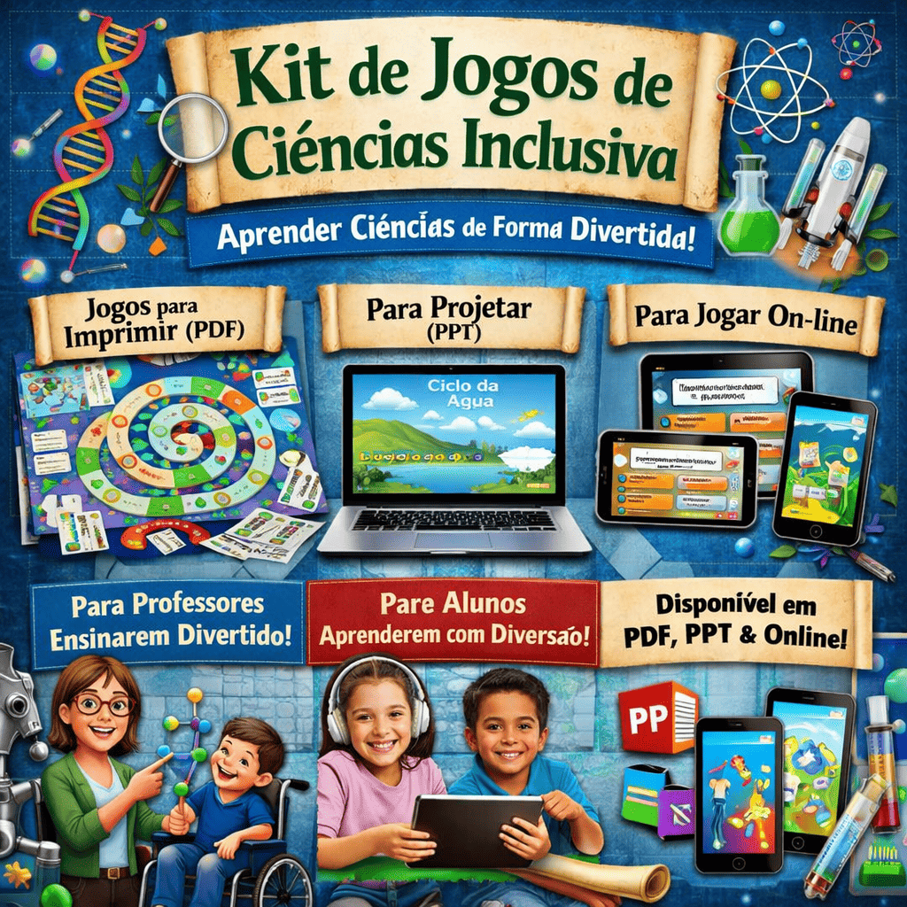 Kit 30+ jogos interativos Ciências