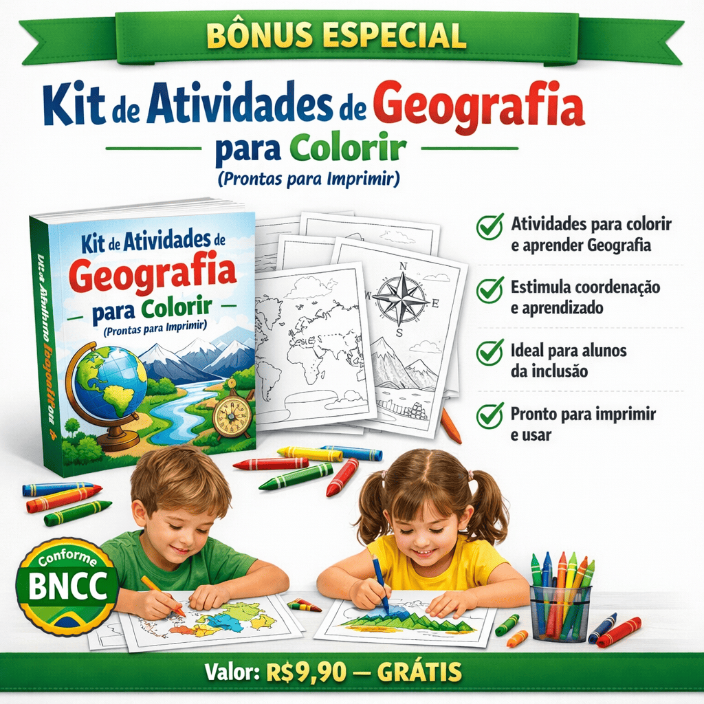 Kit 80+ Atividades Colorir-Geografia