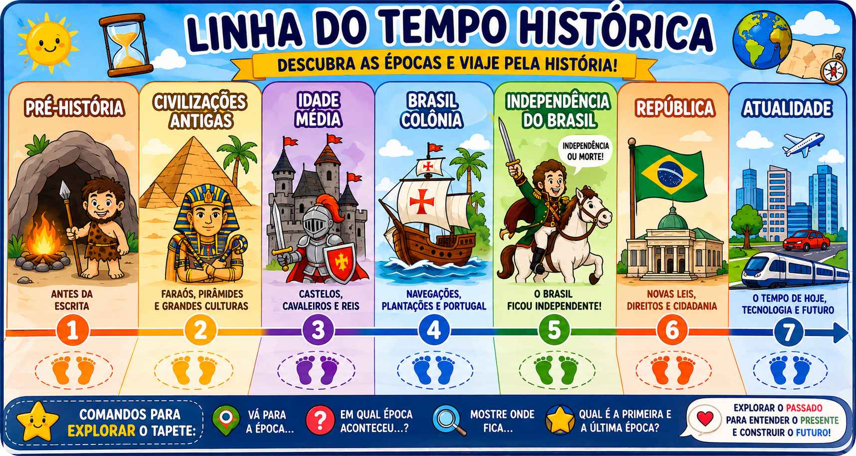 Tapete de Linha do Tempo Interativa