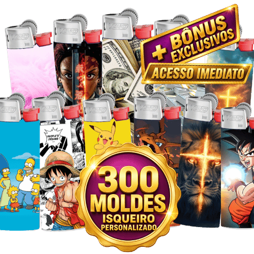 300 Moldes Isqueiros +Bônus