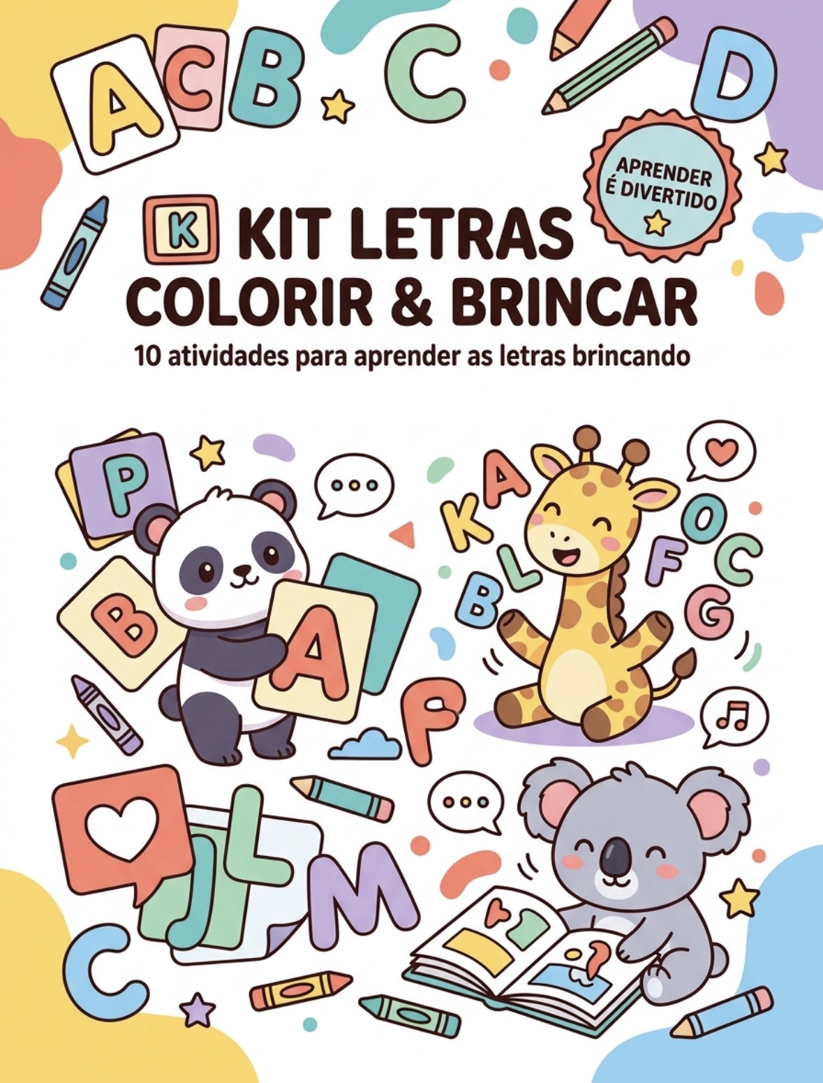 Kit Letras para Colorir & Brincar
