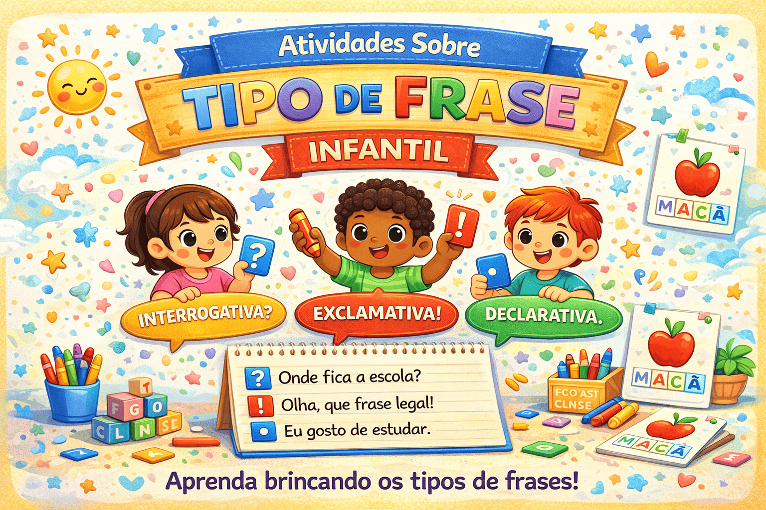 Atividades Sobre Tipo de Frase Infantil
