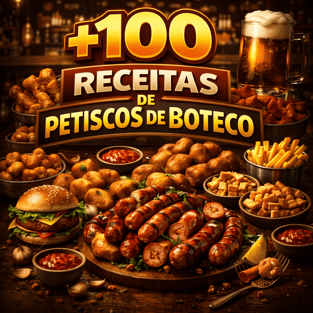 ✅ +100 Receitas de Petiscos de Boteco