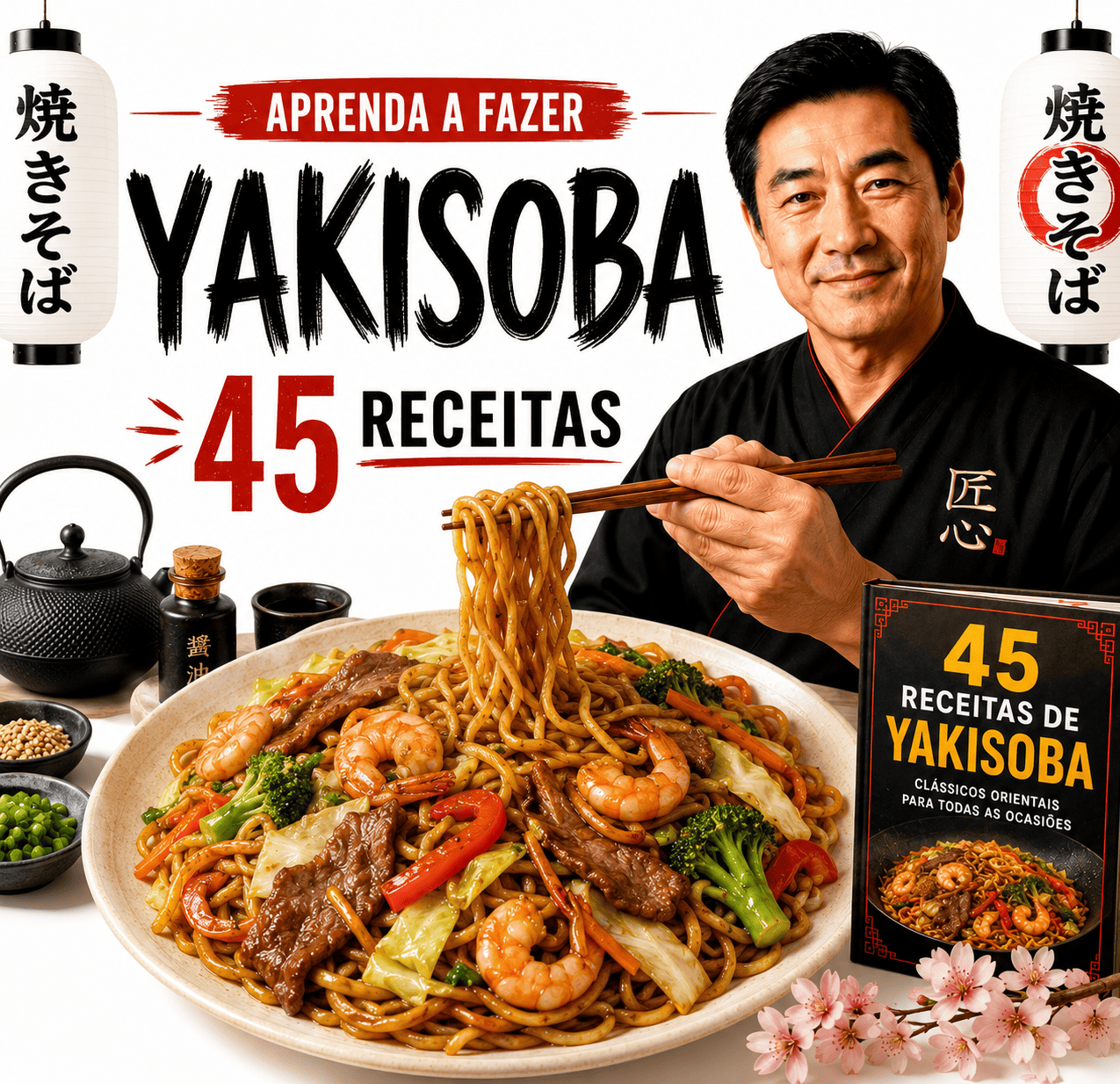 🍜 +45 Receitas de Yakisoba ✅