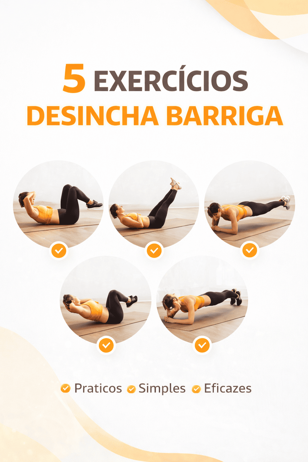 5 Exercícios Desincha Barriga 🔥