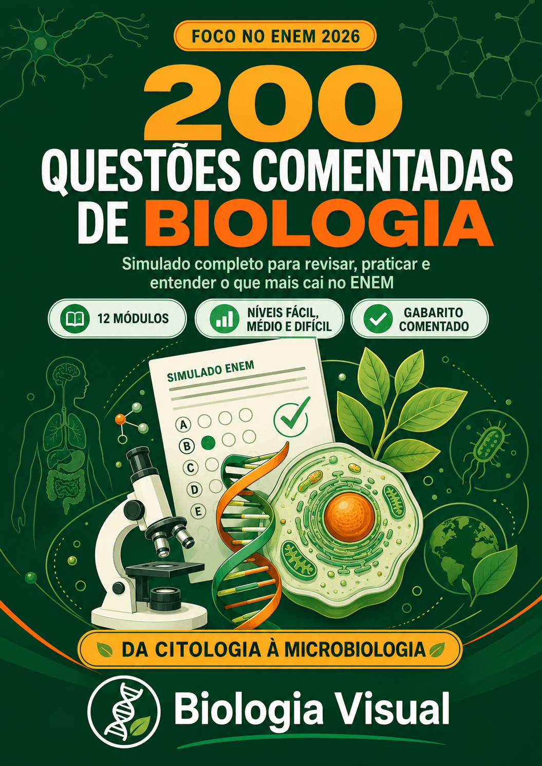 Simulado ENEM — 200 Questões de Biologia