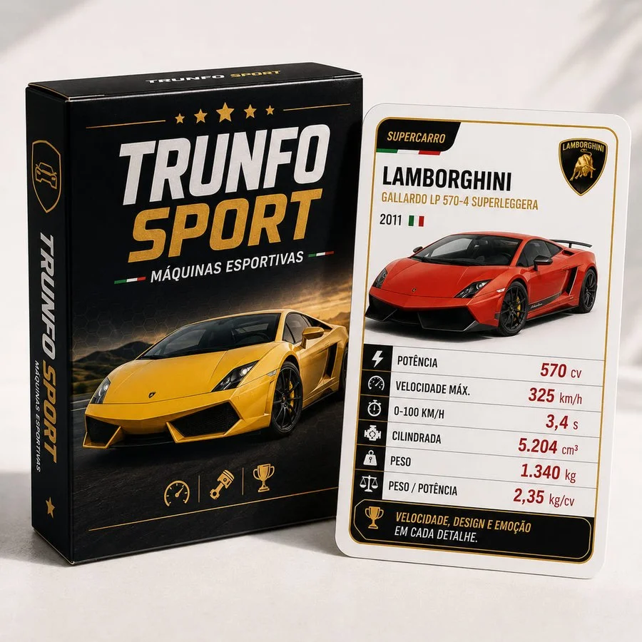 🛞Trunfo +100 Carros Esportivos & F1