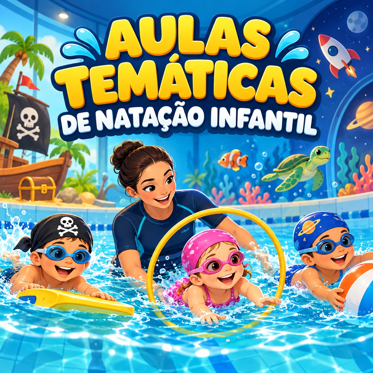 Aulas Temáticas de Natação Infantil