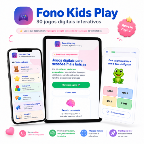 App Fono Kids Play - 30 jogos interativo