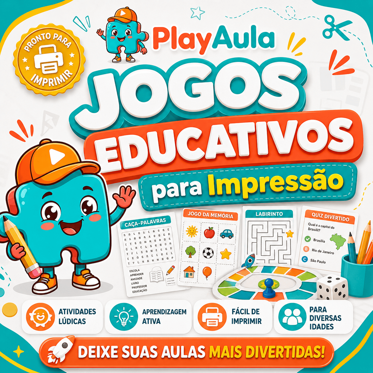 Jogos Educativos para impressão