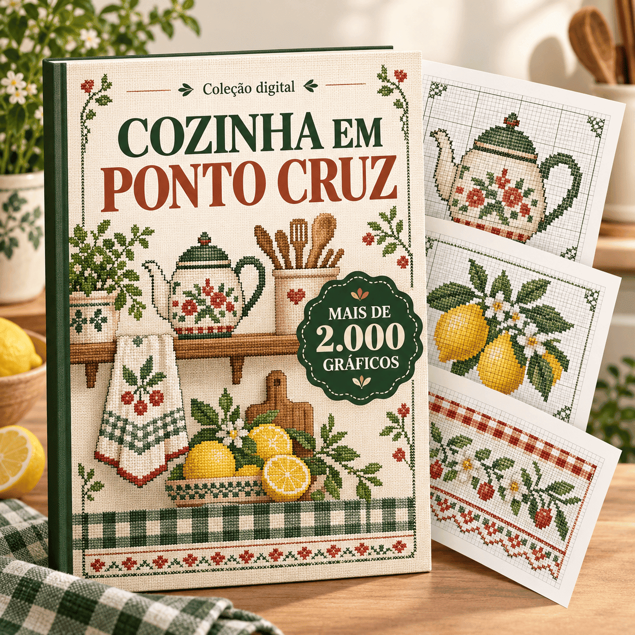Cozinha em Ponto Cruz - +2.000 Gráficos