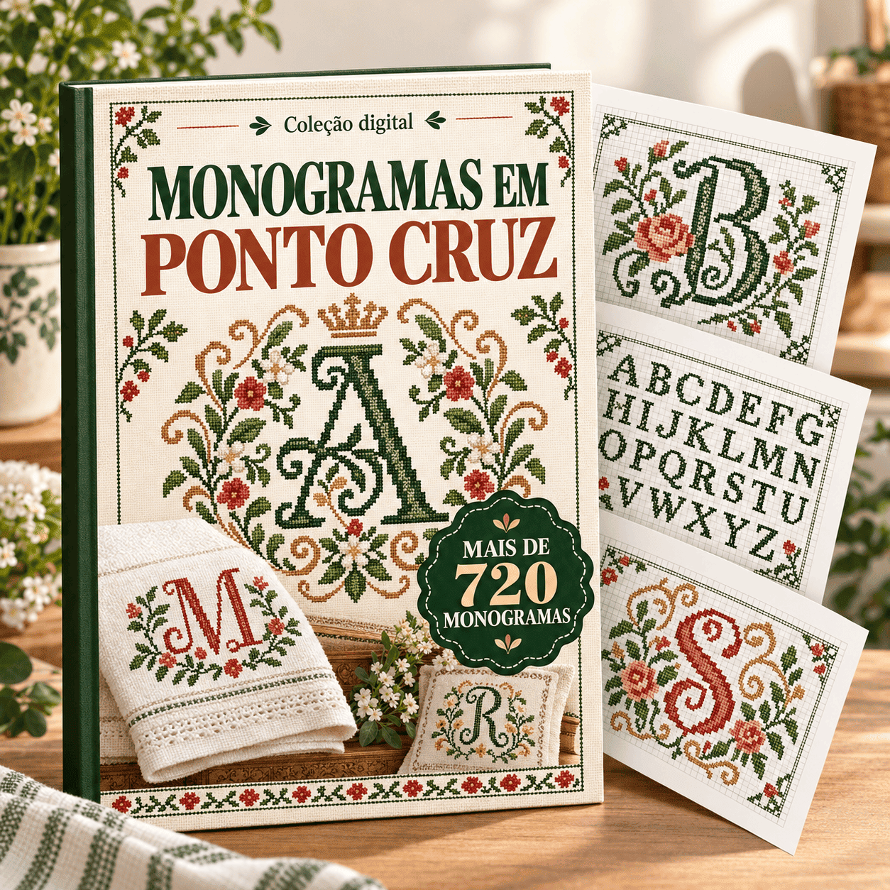 Monogramas em Ponto Cruz - +720 Modelos