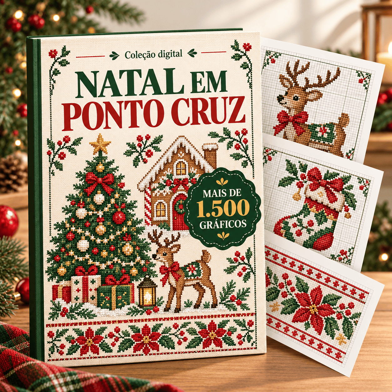 Natal em Ponto Cruz - +1.500 Gráficos