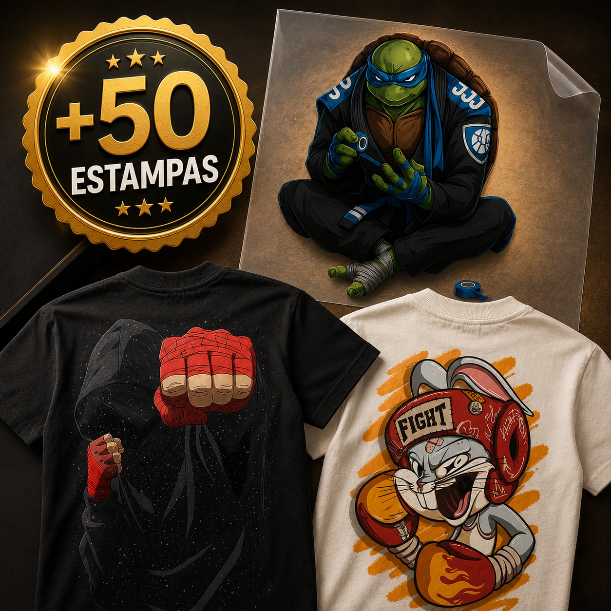 +50 Estampas de Jiu-Jitsu/Muay Thai/Boxe