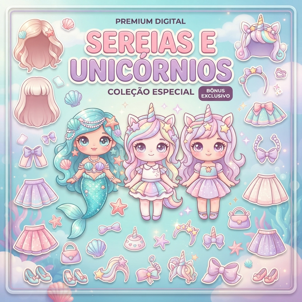 Bonecas Edição Sereias e Unicórnios