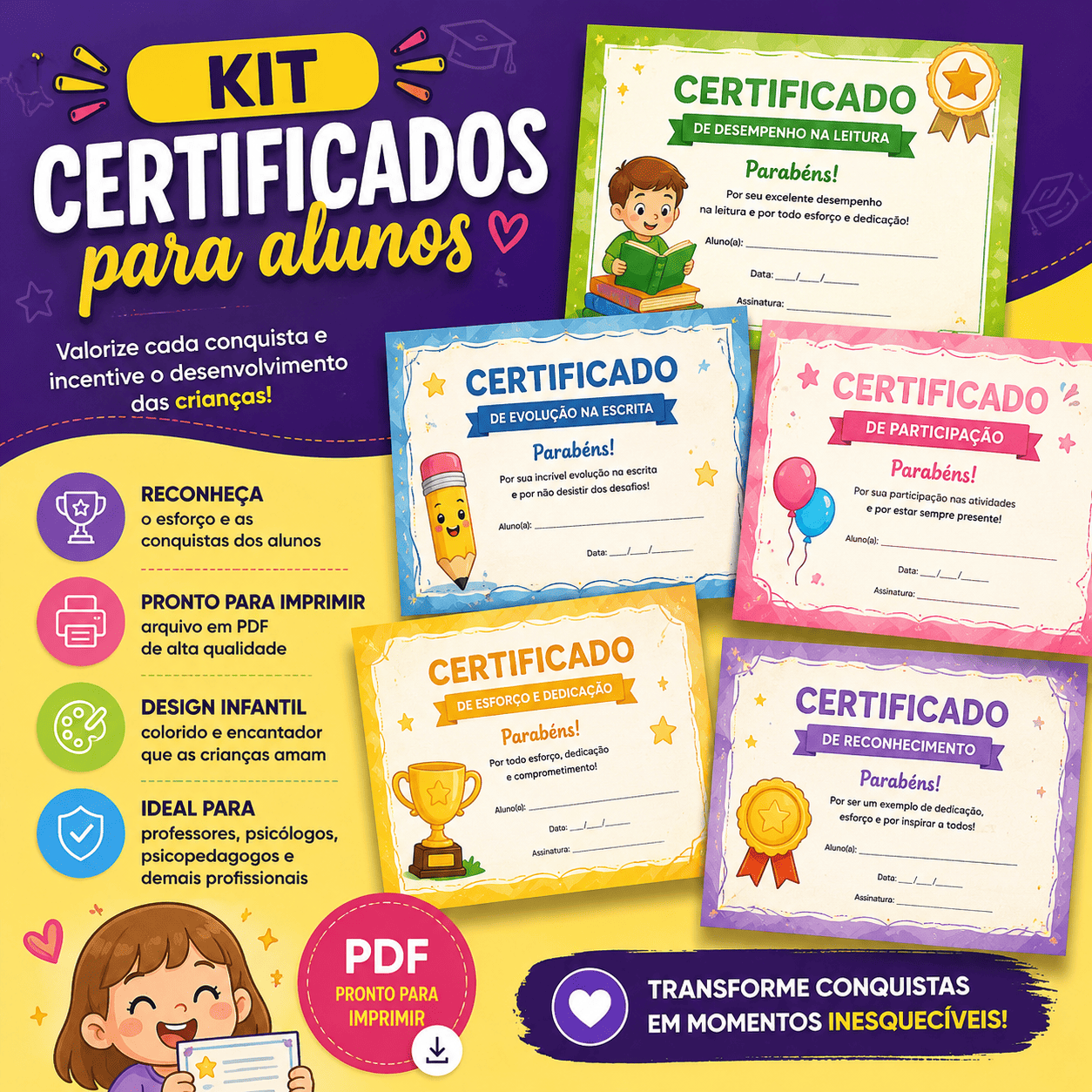 🏅 Kit Certificados e Recompensas