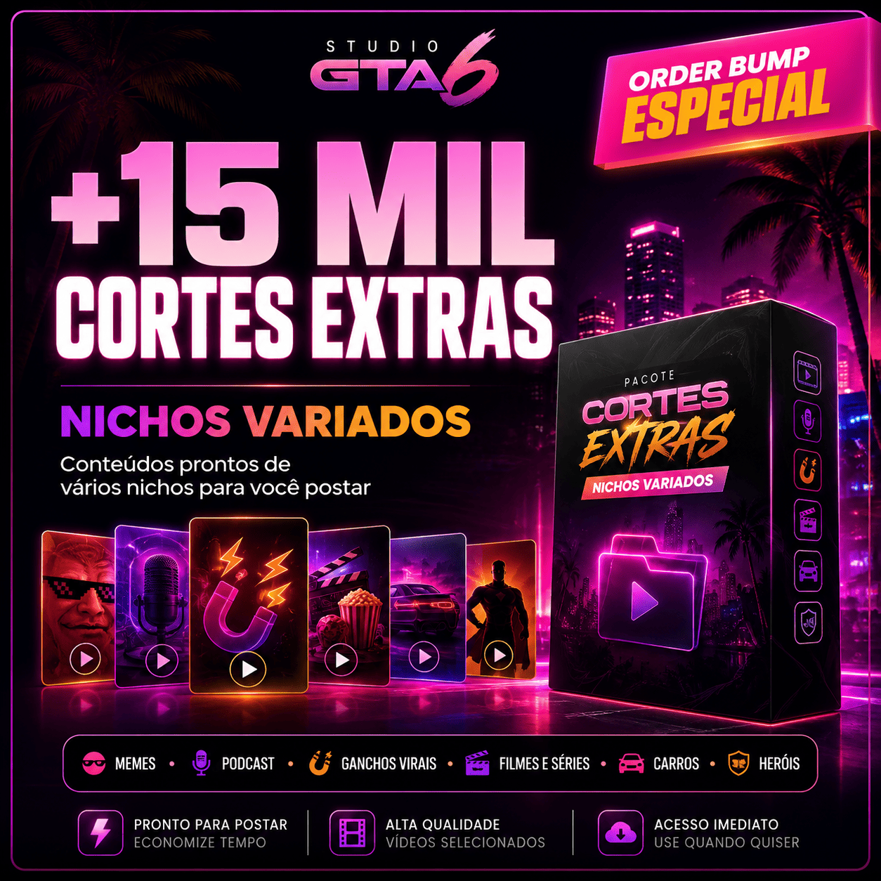 +15.000 CORTES VIRAIS DE NICHOS VARIADOS