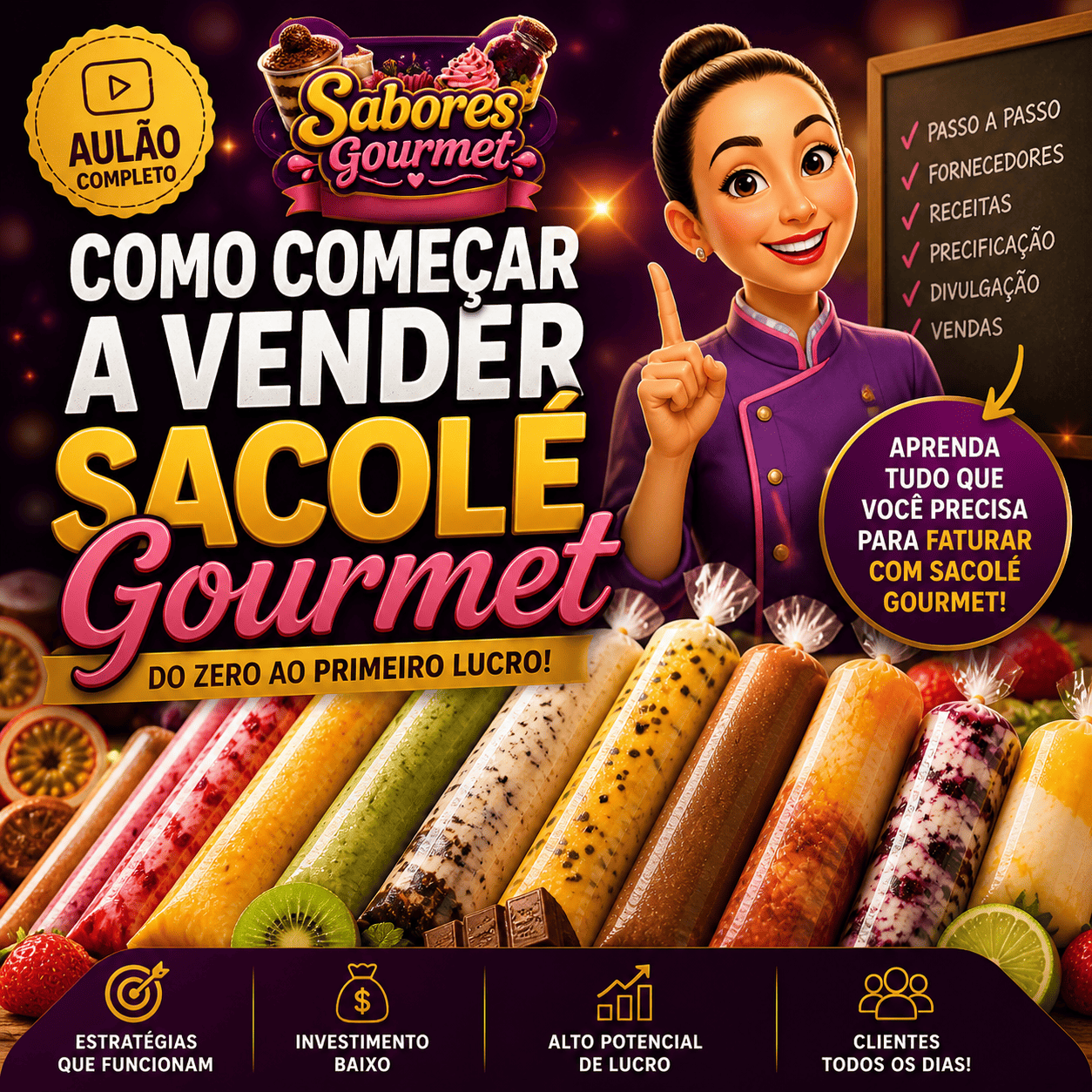 Aula De Como Vender Sacolé Gourmet