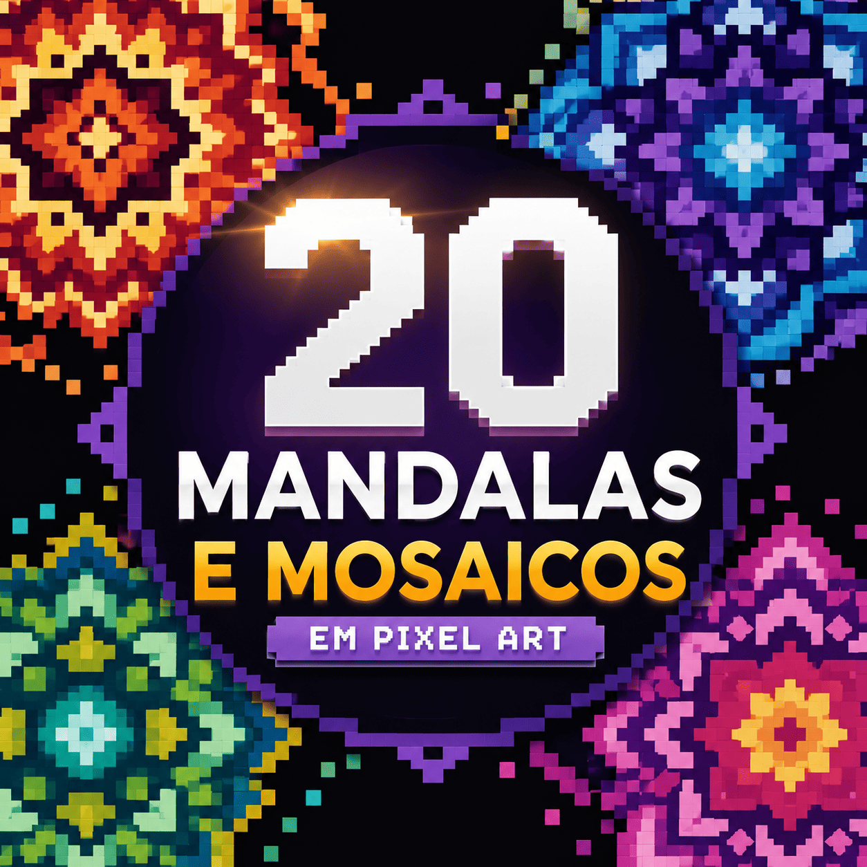 +20 Mandalas e Mosaicos em Pixel Art